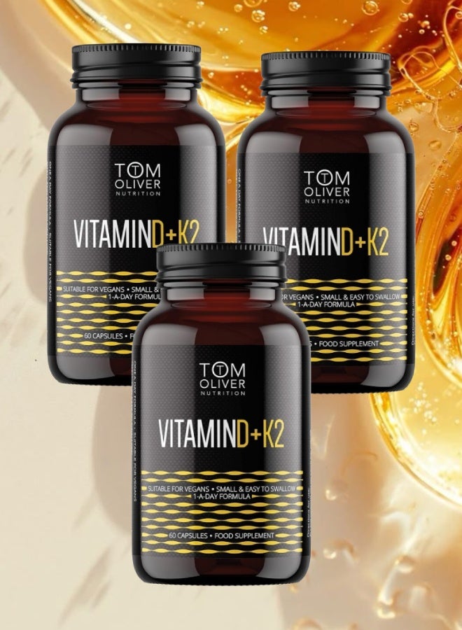 Tom Oliver 3 Pieces Tom Oliver Vitamin D+K2 60s - Image 1